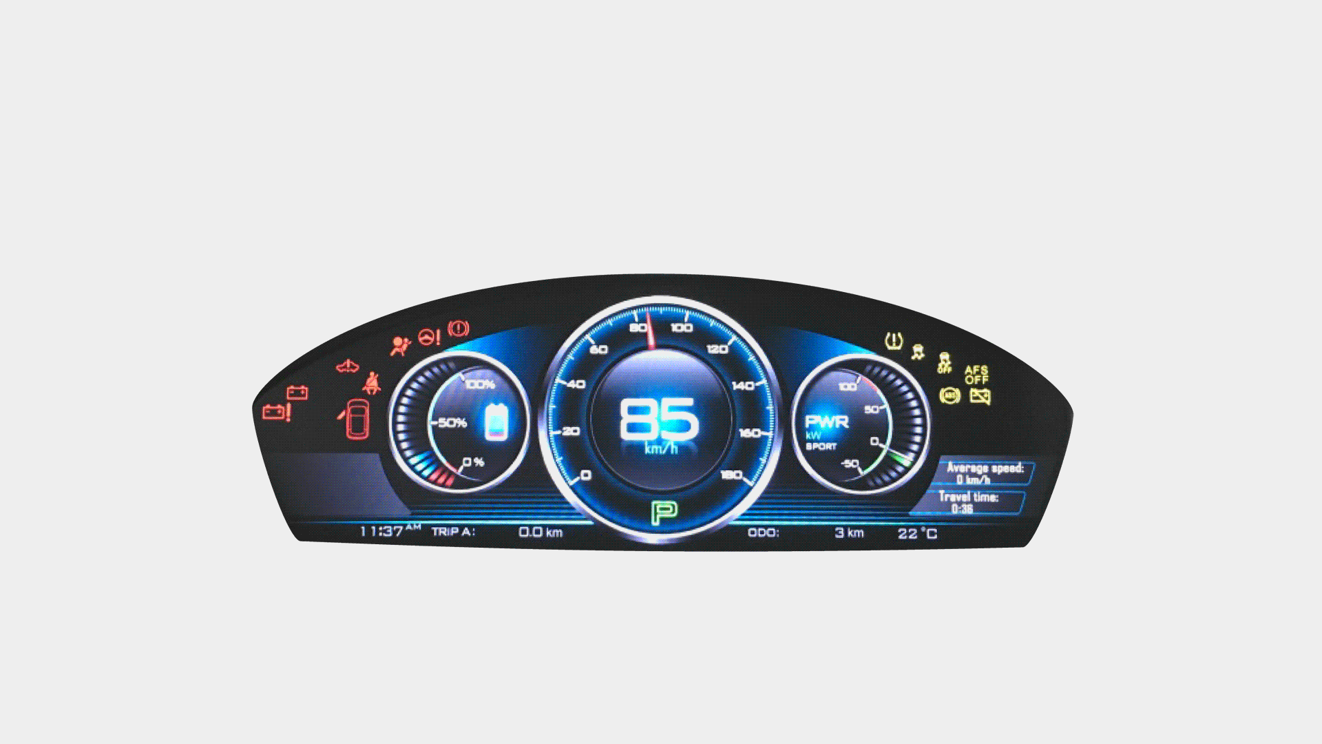 UX concept instrument cluster